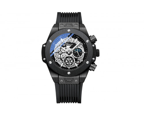Часы кварцевые Chenxi CX-949 - цвет черный, силиконовый ремешок