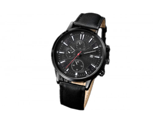 Часы наручные LIANDU 582 - цвет черный, ремешок из искуственной кожи