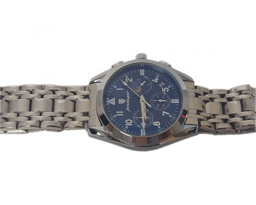 Часы Poedagar p816 - цвет синий, серебристый металлический ремешок