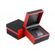 Подарочная упаковка 420 - цвет черно-красный, искуственная кожа